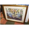 Image 1 : CHINA POTS & FLOWERS BY SAVELL FRAMED NUMBERED