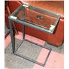 Image 1 : GLASS TOP SOFA TABLE. 18"X21"X24.5".