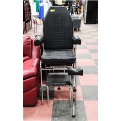 BLACK PEDICURE CHAIR, WITH REST