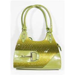GREEN SNAKE SKIN STYLE LADIES PURSE.