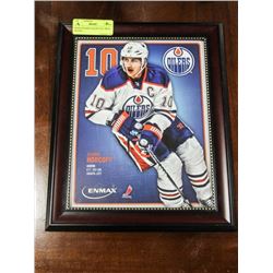 WOOD FRAMED OILER'S NHL PRINT - SHAWN