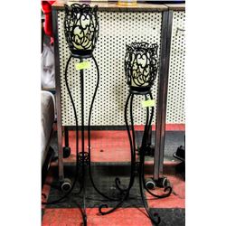 SET OF 2 DECORATIVE PARTYLITE 2-PC METAL