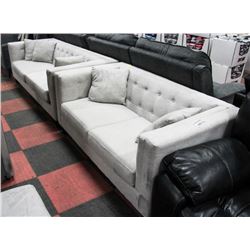 GREY FABRIC 83" SOFA WITH 61" LOVE SEAT