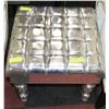 Image 1 : SILVER FOOT STOOL. 19"X19"X15.5".