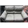 Image 1 : SILVER GREY FABRIC 60" LOVE SEAT