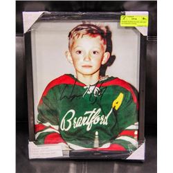 FRAMED SIGNED WAYNE GRETZKY AUTOGRAPH, YOUNG
