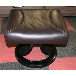 NEW GENUINE BLACK LEATHER STOOL