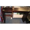 Image 1 : DARK WOOD HALLWAY TABLE 47"x12"X32".
