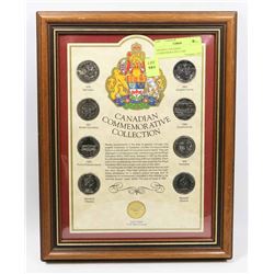 FRAMED CANADIAN COMMEMORATIVE COIN COLLECTION
