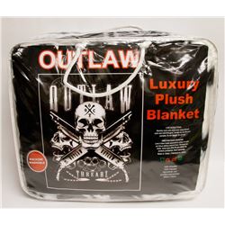 NEW! "OUTLAW" LUXURY PLUSH BLANKET (QUEEN)