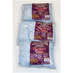 LOT OF 3 BLUE 1LB BAGS  OF 100% ACRYLIC YARN