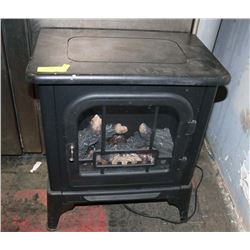 ELECTRIC FIREPLACE ON LEGSTAND 23"X12"X20".