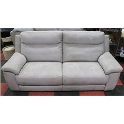LIGHT GREY FABRIC ELECTRIC RECLINING SOFA