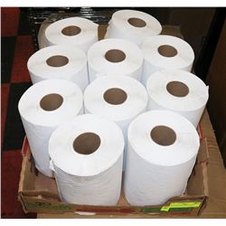 FLAT OF PAPER TOWEL ROLLS.