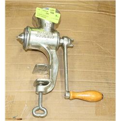 99 MADE IN ENGLAND METAL TABLE MEAT GRINDER.
