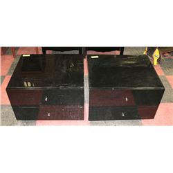 PAIR OF SHOWHOME LOW PROFILE NIGHT STANDS