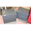 Image 1 : PAIR OF DARK GREY 2-DRAWER END TABLES. 20"X23"X17"