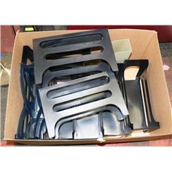LARGE BOX OF OFFICE ORGANIZERS