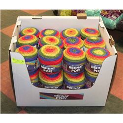 LOT OF 20 BERNAT POP YARN FULL SPECTRUM