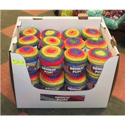 LOT OF 20 BERNAT POP YARN FULL SPECTRUM