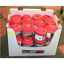 LOT OF 20 BERNAT POP YARN SCARLETT SIZZLE