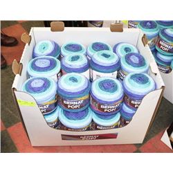 LOT OF 20 BERNAT POP YARN BLUE BLAZE