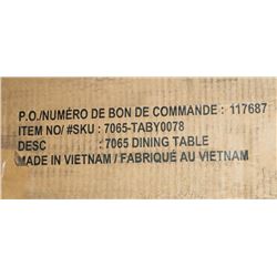 TABLE WITH LEAF IN BOX AS THEY COME AS IS