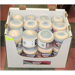 LOT OF 20 BERNAT POP YARN FOGGY NOTION