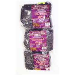 LOT OF 3 PURPLE 1LB BAGS  OF 100% ACRYLIC YARN