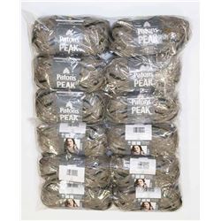 LOT OF 12 PATONS PEAK RAVEN 90G BALL YARN