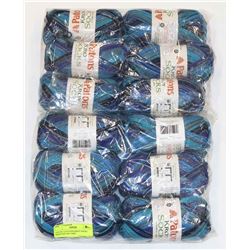 LOT OF 12 PATONS KROY SOCKS DEEP END 50G YARN