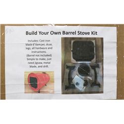 NEW CAST IRON BUILD YOUR OWN BARREL STOVE KIT