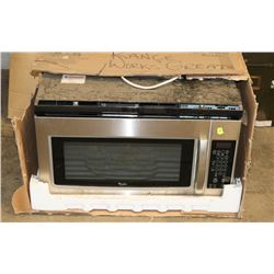 WHIRLPOOL BLACK AND STAINLESS OVER THE RANGE