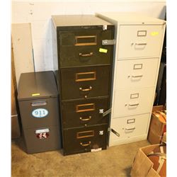 GROUP OF 3 ASST. FILING CABINETS