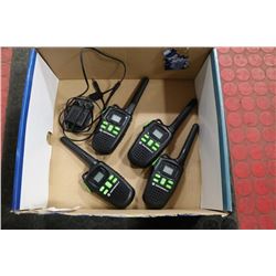 LOT OF 4 MOTOROLA TWO WAY RADIO WITH ONE CHARGER.
