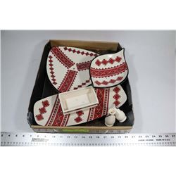 6 PIECES UKRAINIAN POTTERY.