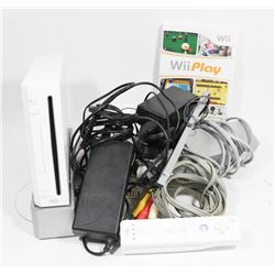 WII CONSOLE WITH GAME , CONTROLLER AND CABLES