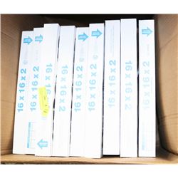 BOX OF 9 FILTERS - EACH ONE IS 16"X16"X2".