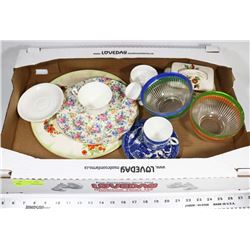 ESTATE BOX OF ASSORTED DISHWARE