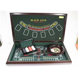 LARGE CRAPS, ROULETTE AND BLACKJACK GAME TABLE