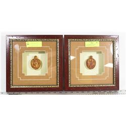 SET OF 2 MINIATURE SNUFF SHADOW BOX PICTURES