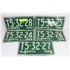 Image 1 : LOT OF FIVE 1968 NEW OLD STOCK LICENSE PLATES