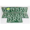 Image 1 : LOT OF FIVE 1968 NEW OLD STOCK LICENSE PLATES