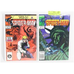 LOT OF 2 WEB OF SPIDERMAN COMICS, 28 AND 30