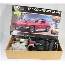 1/12 SCALE 67 CORVETTEE DIECAST, 427 COUPE MODEL