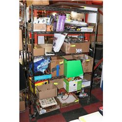 METRO RACK OF ASSORTED MISC. AS IS NO RETURNS NO