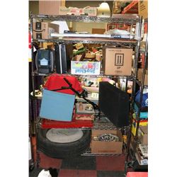 METRO RACK OF ASSORTED MISC. AS IS NO RETURNS NO