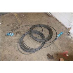 LOT OF 2 PULLING CABLES 16.5MM X 150FT