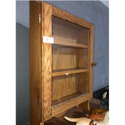 Small oak vanity cabinet