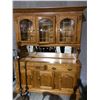 Image 1 : Oak country china cabinet w/glass shelves